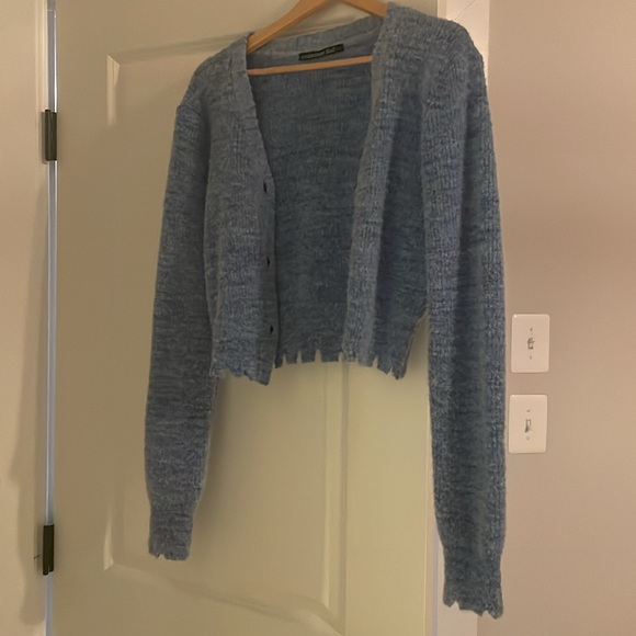 Andersson Bell - Alpaca Asymmetric Cardigan (Blue) - Picture 7 of 10